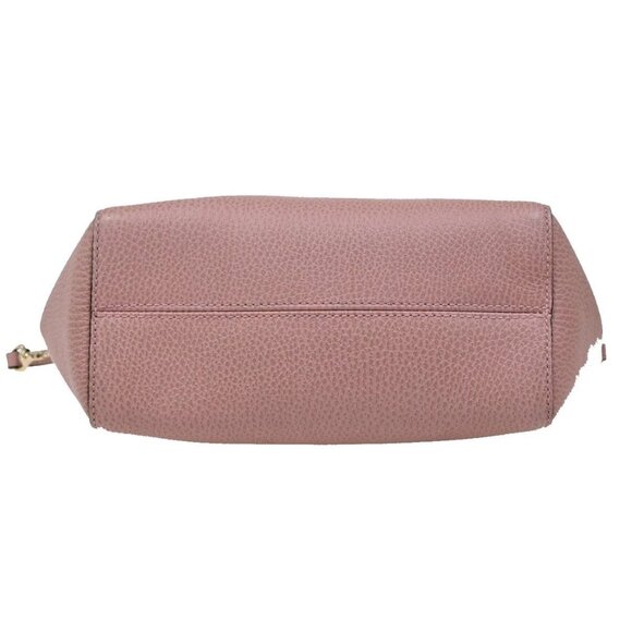 GUCCI Logo Swing Mini 2Way Shoulder Hand Bag Leather Pink GHW Italy 16KA851 - Picture 6 of 13